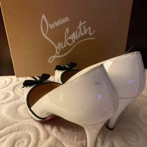 Christian Louboutin White Heels 85MM - SZ 8.5 - Picture 6 of 8